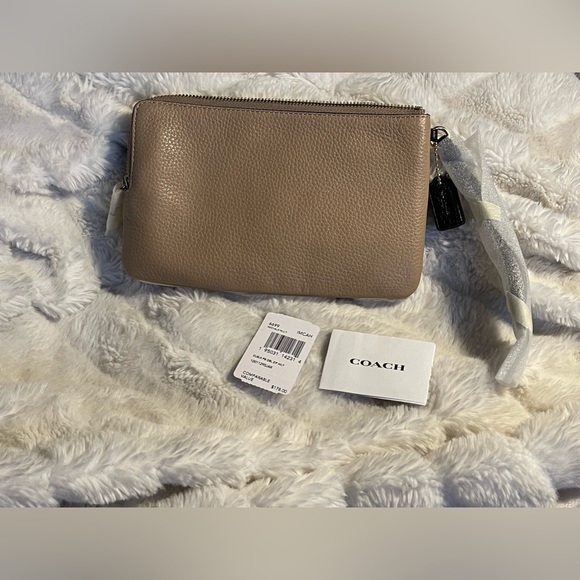 COACH Colorblock Pebbled Leather Double Zip Wristlet NEW!!! - Picture 2 of 13